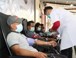 Masyarakat Sinarjaya Jelutung Donor Darah Massal, Terkumpul 65 Kantong Darah