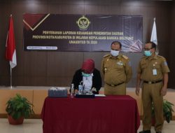 Pemprov Babel Serahkan LKPD Tahun 2020 Lebih Cepat