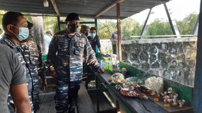 Danlanal Babel Tinjau Dusun Sukal, Kampung Bahari Nusantara Pertama di Babel