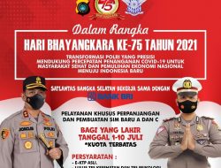 HUT Bhayangkara ke 75, Satlantas Polres Basel Gratiskan Perpanjang dan Buat SIM A dan C Baru