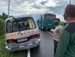 Usai Antar Jenazah Covid-19, Ambulans RSUP Alami Kecelakaan