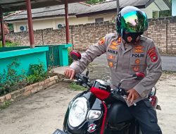 Kapolres Babar Pakai Motor Keliling Dusun Ajak Warga Swab Massal