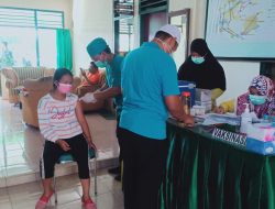 Koramil Muntok Vaksinasi Anak-Anak Usia 12 Sampai 17 Tahun