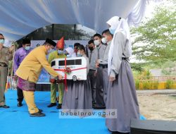 Jelang Pembelajaran Tatap Muka, Gubernur Tinjau Vaksinasi Siswa di Bangka Barat