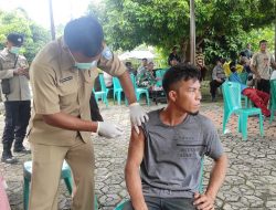 Polsek Simpang Teritip Jemput Bola Lakukan Vaksinasi Penambang Kawasan PT THEP