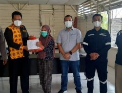 PT Timah Tbk Bantu Pembangunan Teras Masjid Al Falaq Rp 100 Juta