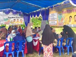 Warga Antusias Ikuti Vaksinasi Gratis DPD Golkar Bangka Barat