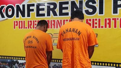 Dua Pelaku Pembunuhan di Lokalisasi Parit 9 Toboali Terancam 12 Tahun Penjara