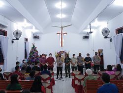 Kapolres dan Pj Sekda Basel Pantau Malam Natal di Gereja Toboali