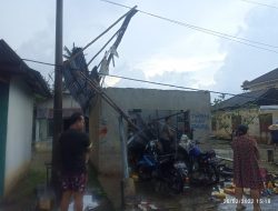 Rumah Warga Sinar Sari Dihantam Puting Beliung