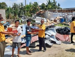 DPD Ormas MKGR Provinsi Kepulauan Bangka Belitung Beri Bantuan ke Korban Angin Puting Beliung Desa Kebintik