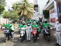 Gelar Jrku Bersih di Hari Kartini, Jasa Raharja Babel Gandeng Pengemudi Ojek Online Wanita