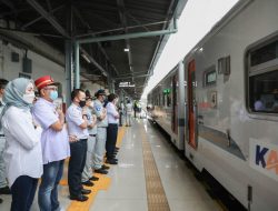 Kementrian BUMN Lepas Mudik Aman Mudik SehatBersama BUMN 2022 dengan Moda Kereta Api