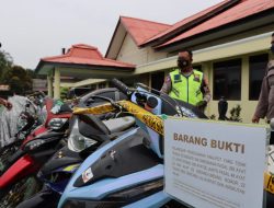 41 Kendaraan Knalpot Brong Diamankan Satlantas Polres Bangka