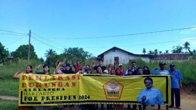 Puluhan Warga Air Saga Belitung Deklarasi Airlangga Hartarto Presiden 2024