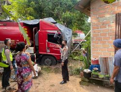 Mobil Tangki 16 Ribu Liter BBM Kembali Tabrak Pembatas Jalan di Tikung Maut Toboali