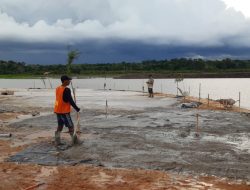 5 Bulan Berjalan, Pengerjaan Proyek Konservasi Embung Kolong Yamin Sudah 80 Persen