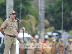 Pj Gubernur Babel Berikan Beberapa Arahan ke ASN saat Upacara Senin