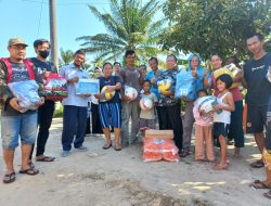 PT Timah Tbk Serahkan Bantuan Sarana Olahraga ke Tiga Dusun di Desa Belo Laut