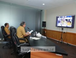 Sikapi Isu Strategis, Pj Gubernur Babel Koordinasi Virtual dengan Bupati/Wali Kota se-Babel