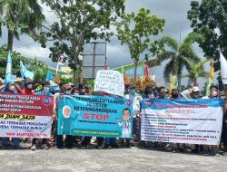 Ratusan Buruh di Babel Gelar Aksi Demo Tolak UU Cipta Kerja Omnibus Law