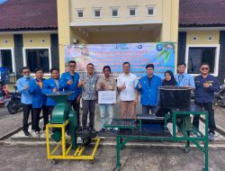 Sinergi Pentahelix, PT Timah Tbk Serahkan Bantuan Mesin Briket Arang ke Kampoeng Kelapa Kelurahan Jelitik
