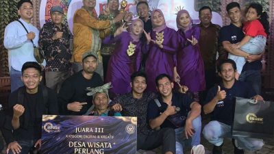 Desa Perlang Raih Juara 3 Anugerah Desa Wisata Indonesia Tahun 2022