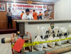 Tiga Penambang Beraktivitas di DAS dan HP serta IUP PT Timah Ditangkap Polisi