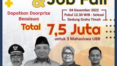 Undangan Terbuka bagi Para Alumni UBB, IKA UBB Gelar Seminar Nasional Hadirkan Wakil Menteri Ketenagakerjaan