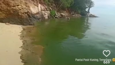 Air Laut Pasir Kuning Tempilang Diduga Tercemar