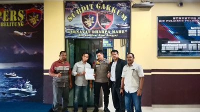 Gabungan Empat LSM Basel Desak Polda Babel Tuntaskan Kasus Penangkapan 6,9 Ton Pasir Timah di Laut Sukadamai