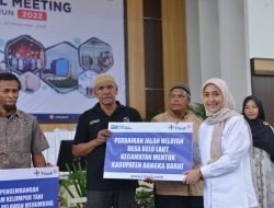 Permudah Akes Jalan Nelayan di Desa Belo Laut, PT Timah Tbk Serahkan Bantuan Perbaikan Jalan