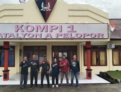 Jalin Kerja Sama, PWI Bangka Sambangi Mako Kompi Brimob