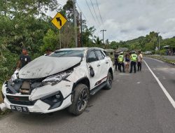 Tiga Mobil Terlibat Lakalantas di Tikungan Kampung Daya Baru