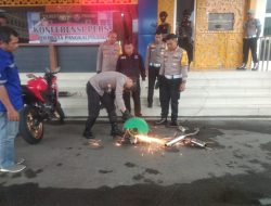 Dalam Satu Bulan, Polres Pangkalpinang Jaring 136 Knalpot Brong