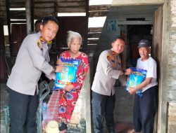 Dukung Program IV Quick Wins Presisi Kapolri, Kapolsek Toboali Santuni Warga Lansia Tanjung Ketapang
