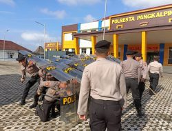 Tingkatkan Kemampuan, Sat Samapta Polresta Pangkalpinang Gelar Latihan Dalmas