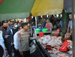Sidak di Pasar Pagi, Kapolda Imbau Pedagang Tak Timbun Stok Sembako