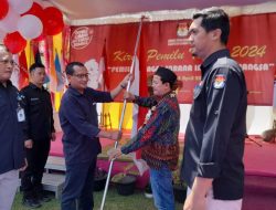 KPU Bangka Tengah Gelar Serah Terima Bendera Kirab Pemilu 2024