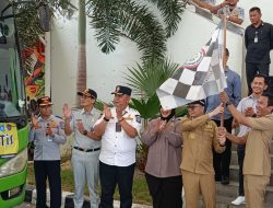 Jasa Raharja Turut Dampingi PJ Gubernur Babel dan Bupati Bangka Tengah Lepas Peserta Mudik Gratis