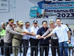 Menteri BUMN Bersama Menteri Perhubungan Lepas Ribuan Pemudik BUMN dari GBK