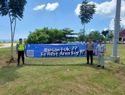 Cegah Kecelakaan, Jasa Raharja Babel Pasang Spanduk Imbauan di Bangka Tengah