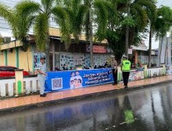 Jasa Raharja Babel Pasang Spanduk Imbauan di Belitung Timur