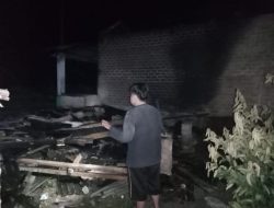 Satu Rumah Semi Permanen di Desa Kepoh Ludes Terbakar