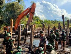 Pembukaan Akses Jalan Program TMMD Desa Air Bulin ke Tebing Capai 35 Persen