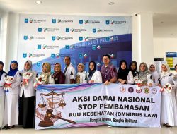 Nakes di Bangka Tengah Gelar Aksi Damai Tolak RUU Kesehatan Omnibus Law