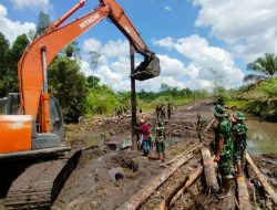 Satgas TMMD Bangka Barat Mulai Bangun Jembatan Penghubung Desa Air Bulin-Tebing Sepanjang 420 Meter