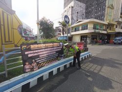Tilang Manual Kembali Diberlakukan, Satlantas Polres Bangka Pasang Spanduk Imbauan