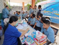 Jasa Raharja Babel Gelar Pemeriksaan Kesehatan Gratis Di Pool Taksi Blue Bird Pangkalpinang