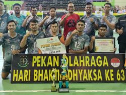 Tim Volly PT Timah Tbk Sabet Juara Satu di Turnamen Kejari Karimun Cup 2023